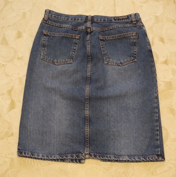 XOXO Blue Jean Pencil Skirt - Picture 4 of 4